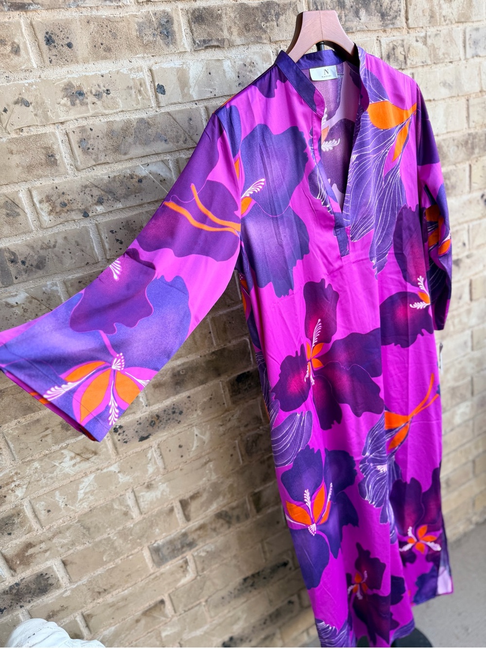 Natori Majestic Orchid Caftan Size Medium NWT - Picture 4 of 12